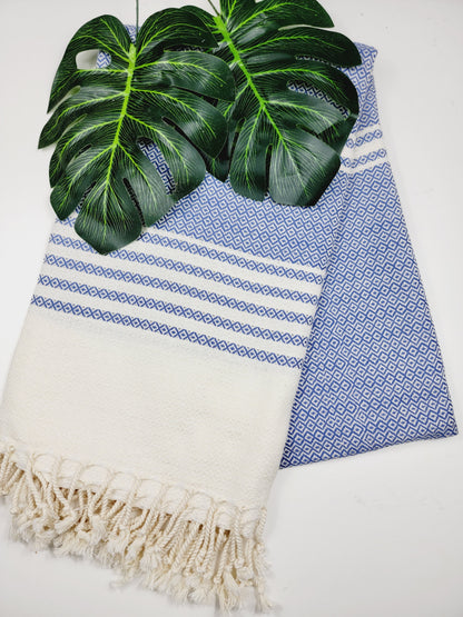 Serviette turque - Plaid facile à transporter et à séchage rapide - Bleu marine