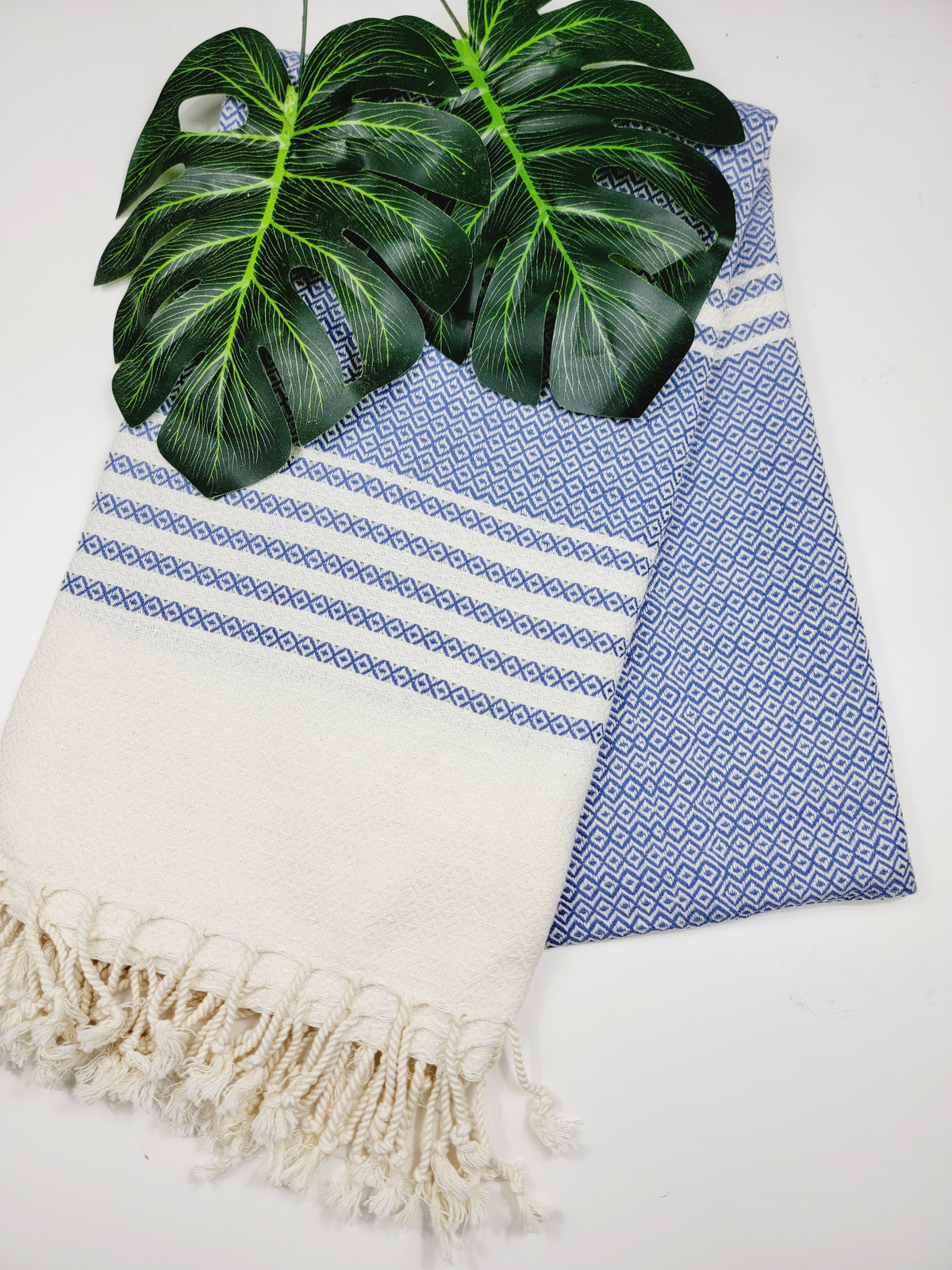 Serviette turque - Plaid facile à transporter et à séchage rapide - Bleu marine