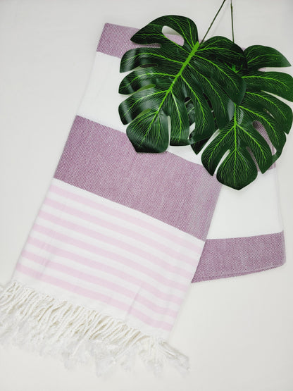 Beach/Bath Turkish Towel Easy carry Quick Dry - Cherry Pink