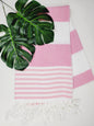 Beach towel, Pink Stripe beach towel, turkish towel