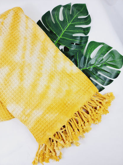 100% Cotton Throw 40 x 70 Hand Tie Dye Lightweight Home Decor