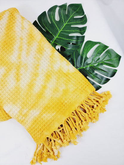 100% Cotton Throw 40 x 70 Hand Tie Dye Lightweight Home Decor