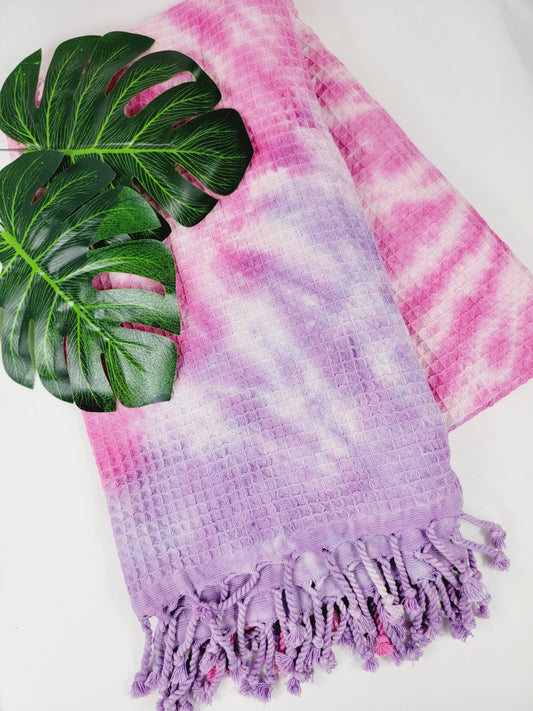 100% Cotton Throw 40 x 70 Hand Tie Dye Lightweight Home Decor