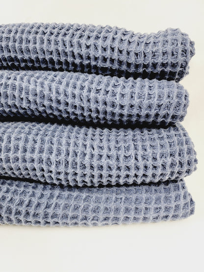 Waffle Towel, Throw Lightweight Quick Dry - Navy