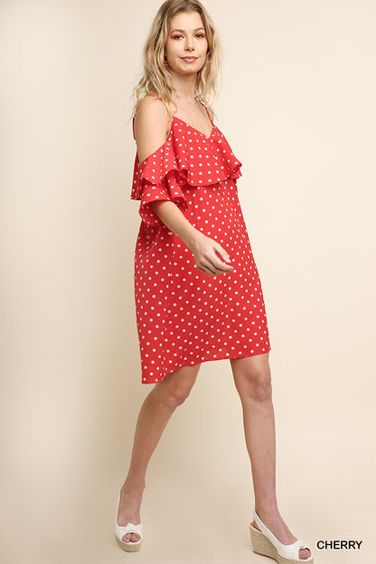 WHITE THIN STRIPE DRESS ADJUSTABLE FLARE SHOULDER - EEBRU