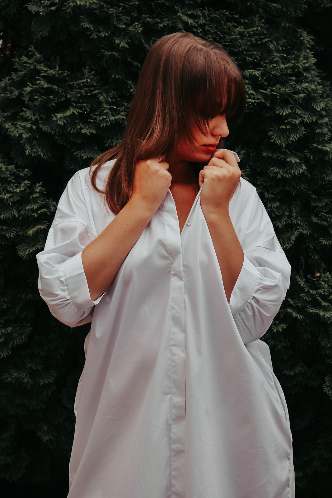 COTTON SHIRT DRESS SHORT SLEEVED - EEBRU