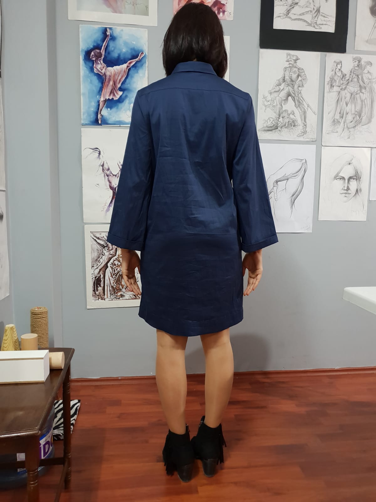 WRAPPED DRESS WIDE OPEN SLEEVES - EEBRU