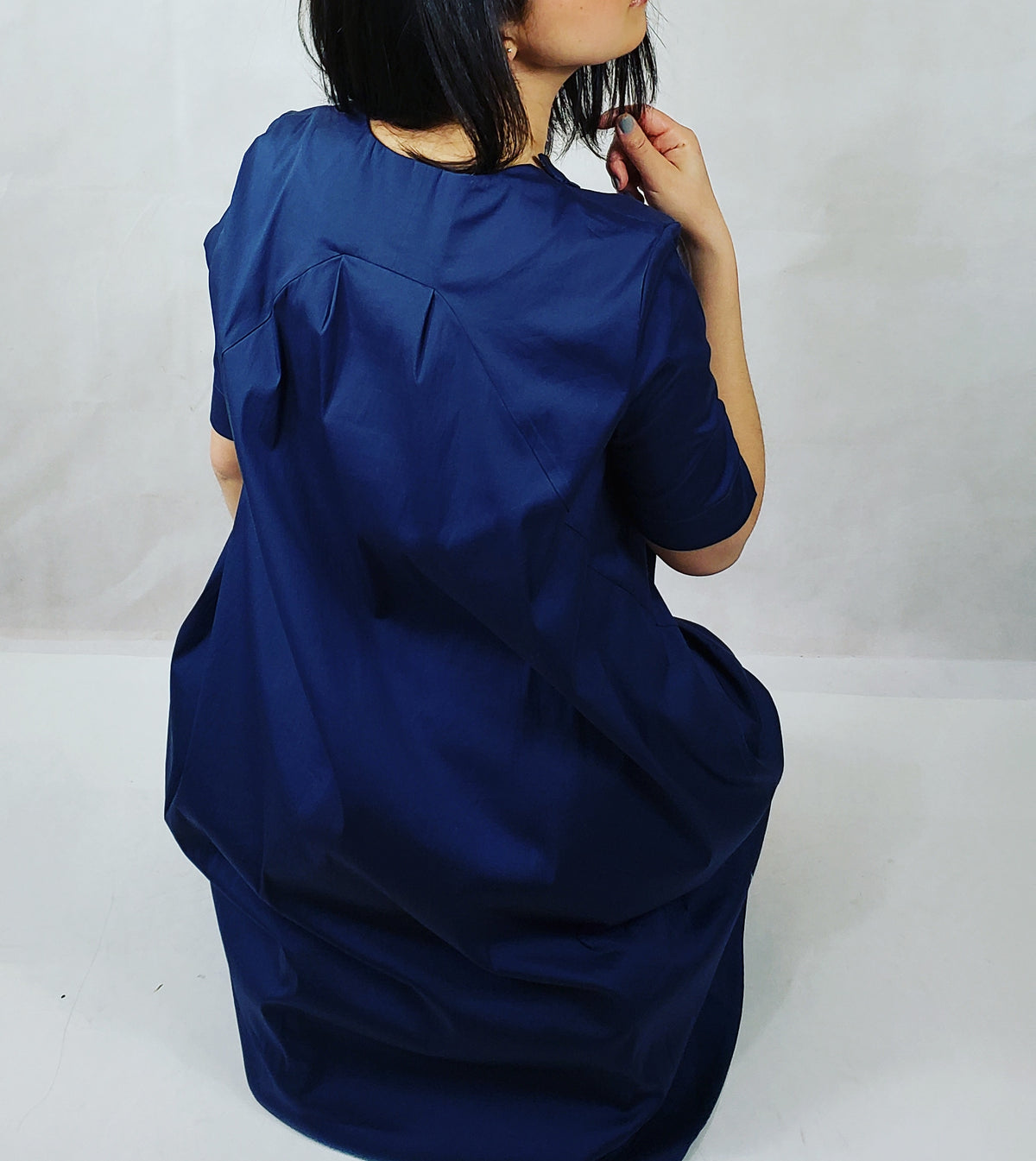 DRESS WITH PLEATED BACK - EEBRU