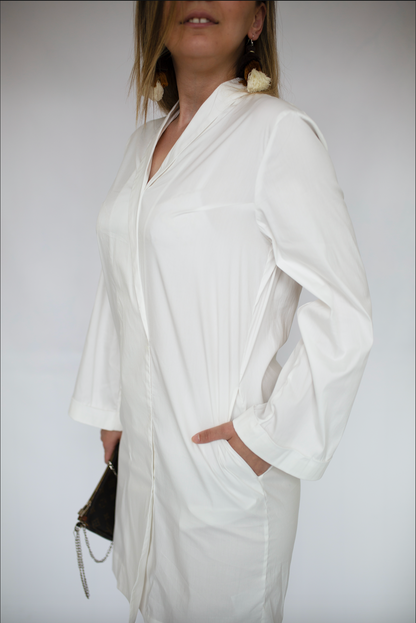 VESTIDO ENVOLVENTE MANGAS ABIERTAS